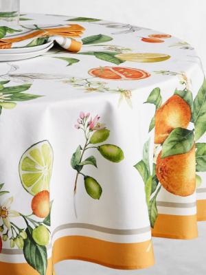 Citron Round Tablecloth