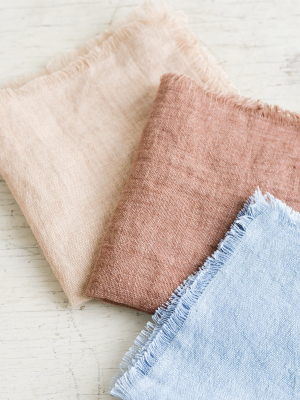 Frayed Linen Cocktail Napkin