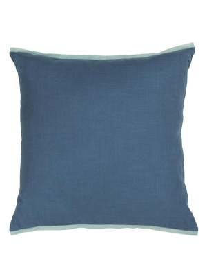Cotton Pillow In Blue & Light Blue