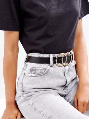 Asos Design Double Circle Waist And Hip Jeans Belt