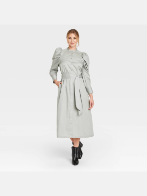 Women's Puff Long Sleeve Shirtdress - Prologue™