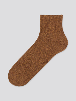 Men Heattech Pile Half Socks (online Exclusive)