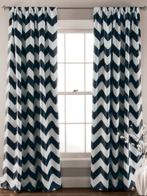 Chevron Blackout Curtain Panels Set Of 2