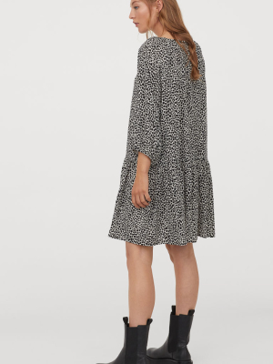 Balloon-sleeved Dress