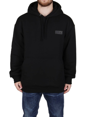 Valentino Vltn Logo Patched Hoodie