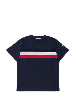 Moncler Enfant Stripe Detail T-shirt