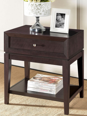 Morgan Modern Accent Table And Nightstand Brown - Baxton Studio