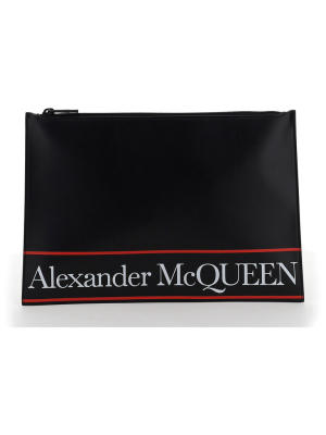 Alexander Mcqueen Logo Print Clutch