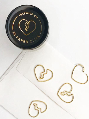 Broken Heart Paper Clips