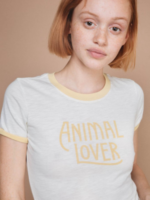 Animal Lover Ringer Tee For Women