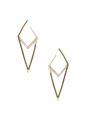 Sterling Diamond Shape Earring