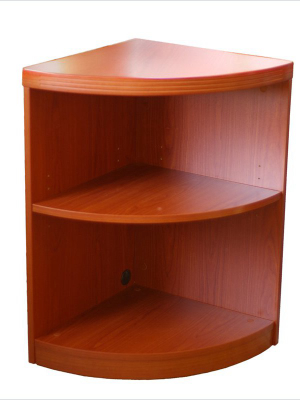 Mayline Aberdeen 2 Shelf Quarter Round Bookcase-cherry