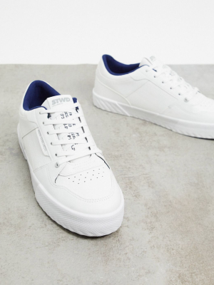 Pull&bear Sneakers With Text Detail In White