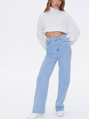 Raw-cut Wide-leg Jeans