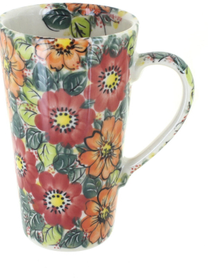 Blue Rose Polish Pottery Marigold Surprise Large Coffee Mug