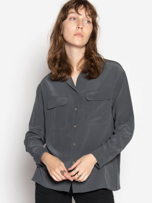 Lucid Long Sleeve Blouse, Smoke