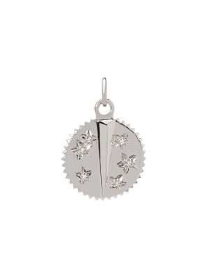 Petite Resilience Medallion - White Gold