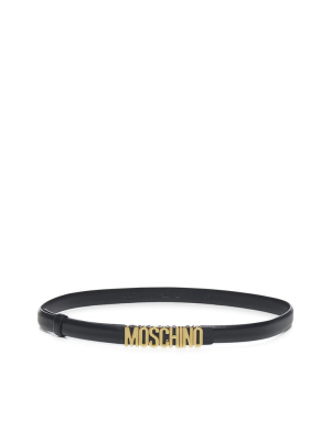 Moschino Logo Lettering Buckle Belt