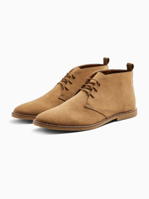 Tan Faux Suede Spark Chukka Boots