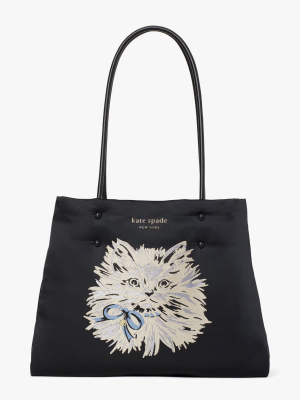 Everything Puffy Cat Large Tote