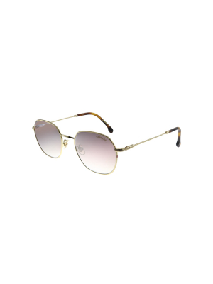 Carrera 180/f/s 06j Unisex Geometric Sunglasses Gold Havana 50mm