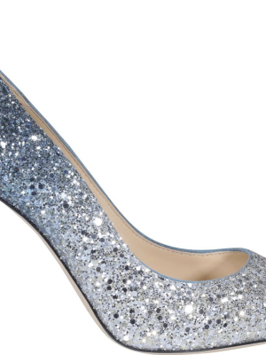 Jimmy Choo Romy 100 Glitter Pumps