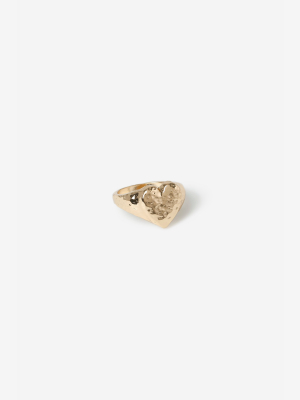 **hammered Heart Ring