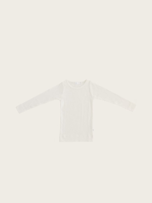 Organic Essential Long Sleeve Top - Milk