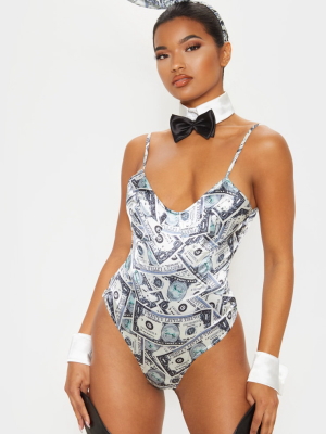 Prettylittlething Green Money Bunny Costume