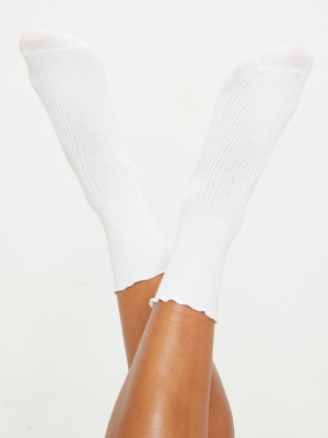 White Frill Socks