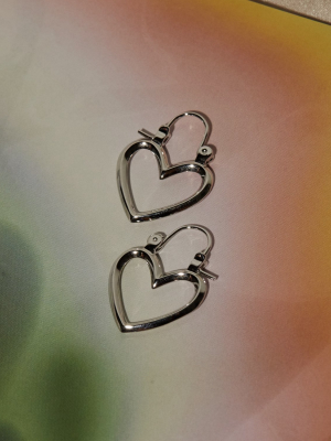 Mini Heartbreaker Hoops- Silver