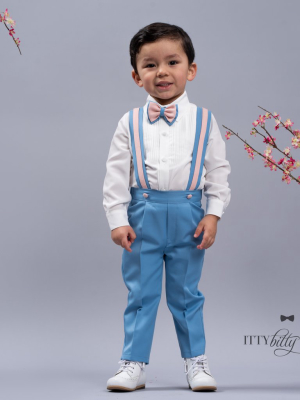 Christiano Suspenders Set (blue & Pink)