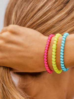 Neon Coil Scrunchies (set Of 3)