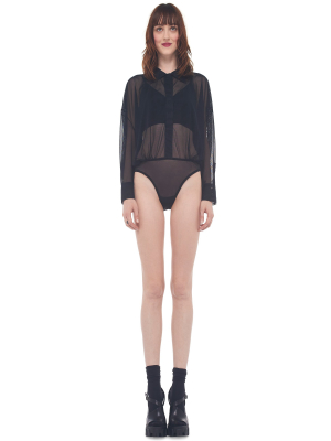 Oversized Nk Shirt Bodysuit