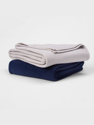Solid Fleece Bed Blanket - Room Essentials™