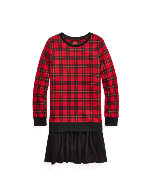 Buffalo Check Terry Sweatshirt Dress