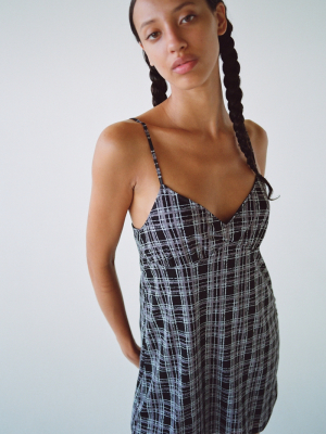 Motel Reney Checkered Mini Dress