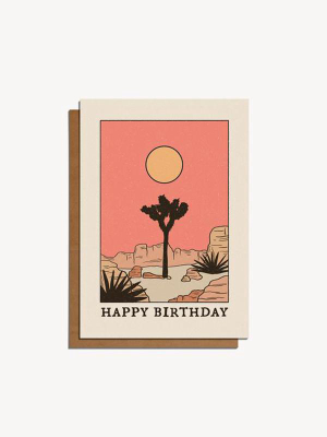 Happy Birthday Card (sun Above Cactus)