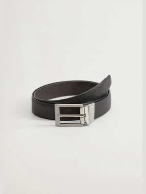 Saffiano Leather Tailored Belt