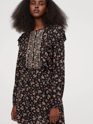 Embroidery-detail Dress