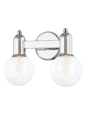 Mitzi Bryce 2-light Wall Sconce - Polished Nickel