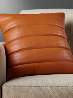 18" Izzy Saddle Leather Pillow