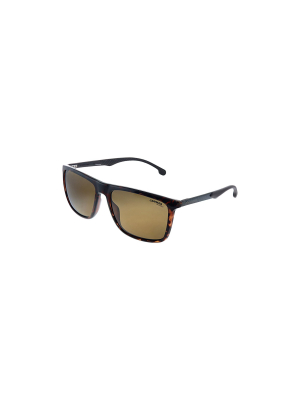 Carrera 8032/s 086 Unisex Rectangle Sunglasses Havana 57mm