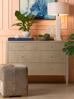 Conrad 48" Dresser Champagne Faux Raffia