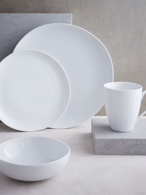 Organic Shaped Dinner Plates - White
