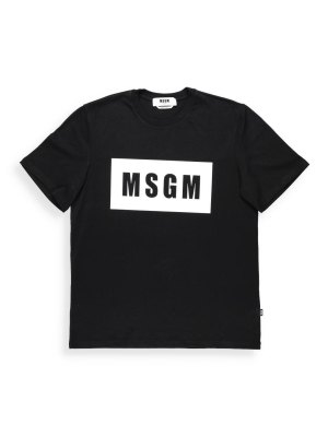 Msgm Logo Printed T-shirt