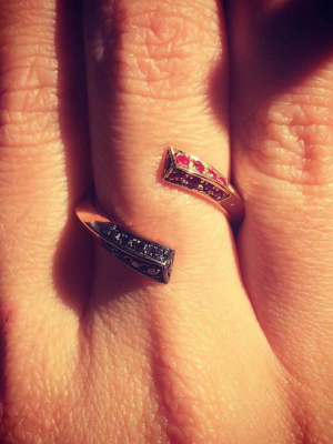 Eva Ring | Rubies And Black Diamonds