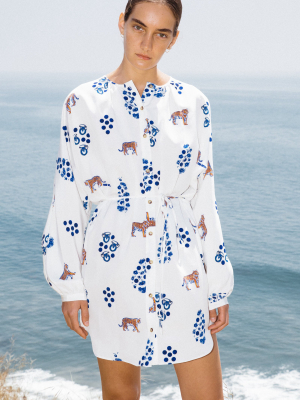 Isabella Silk Printed Dress