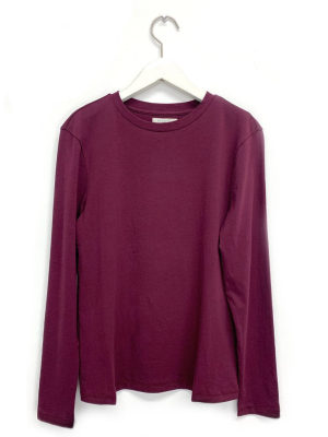 Burgundy Longsleeve Mini Boy T