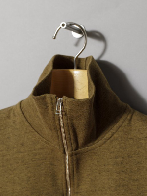 Norse Projects Jorn Half Zip Cotton Linen T-shirt (duffle)